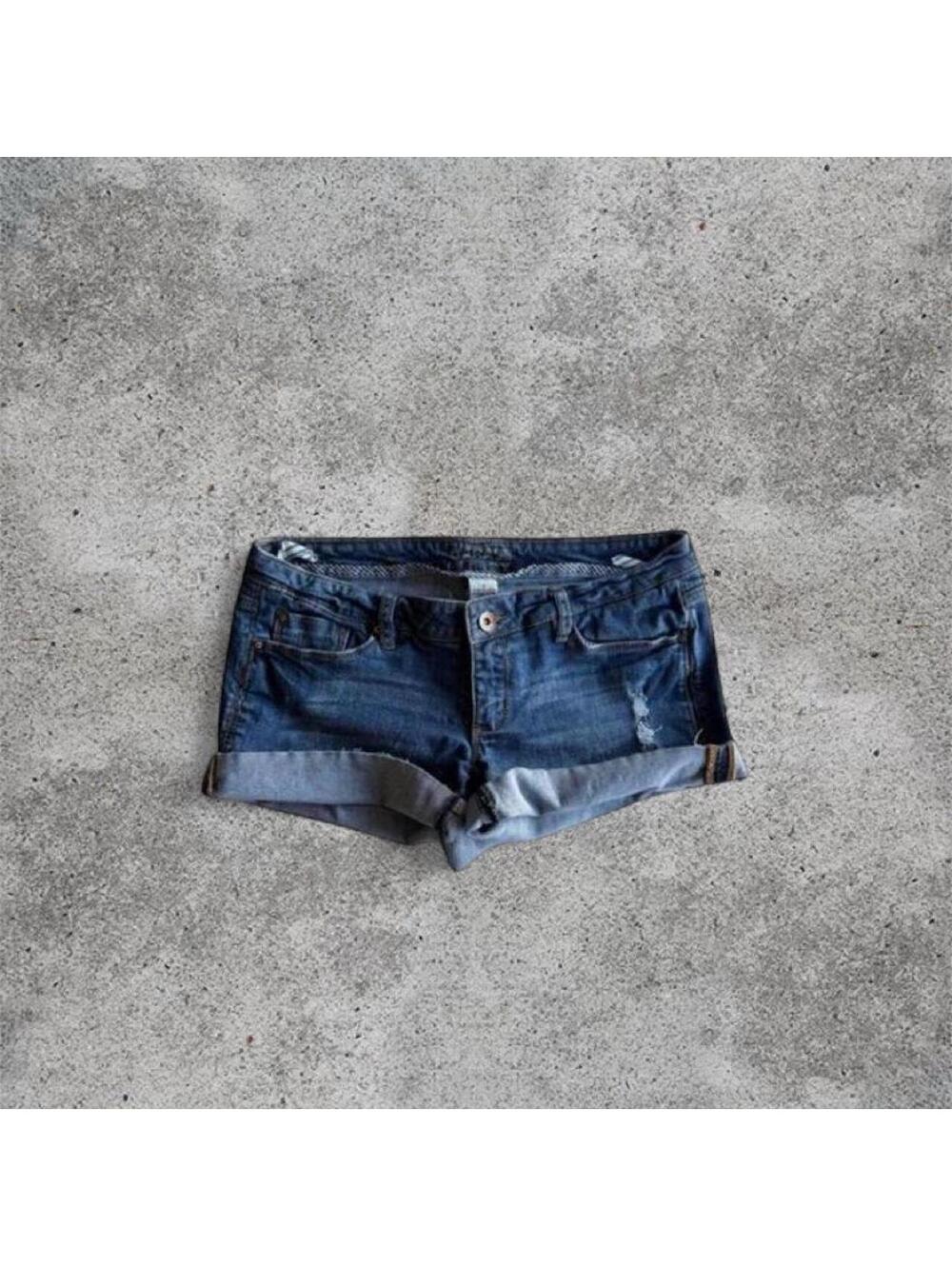 garage mini denim shorts